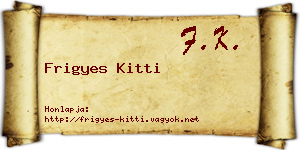 Frigyes Kitti névjegykártya